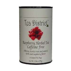 Tea District Raspberry Herbal Tea: Grocery & Gourmet Food