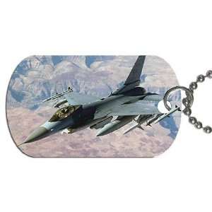 F16 Fighter Jet plane Dog Tag with 30 chain necklace Great Gift Idea