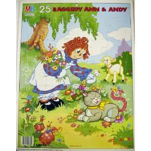  Raggedy Ann Picking Flowers with Animal Friends Puzzle: Toys & Games