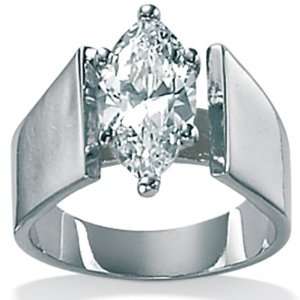 PalmBeach Jewelry DiamonUltra™ Cubic Zirconia Silver Marquise Cut 