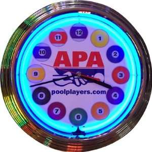  APA Neon Clock: Home & Kitchen
