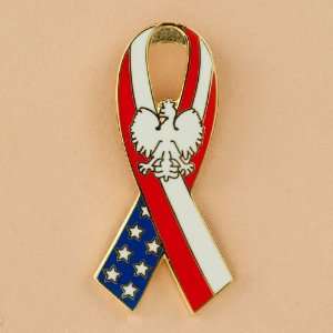  Lapel Pin   Polish American Ribbon: Patio, Lawn & Garden