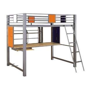 Powell Teen Trends Study Loft Bed, Full:  Home & Kitchen