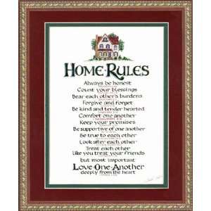  Home Rules   Framed Inspirational Gift: Home & Kitchen