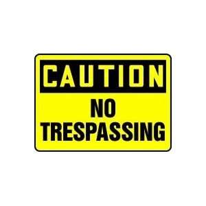  CAUTION No Trespassing 10 x 14 Plastic Sign: Home 