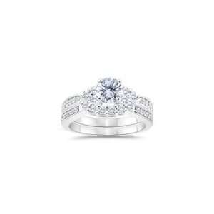  1.56 Cts Diamond Engagement & Wedding Ring Set in 14K 