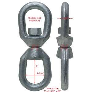  1 1/2 EYE EYE Swivel Marine Mooring Galvanized 45200lb 