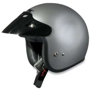   FX 75 Open Face Motorcycle Helmet Silver XXL 2XL 0104 0082: Automotive