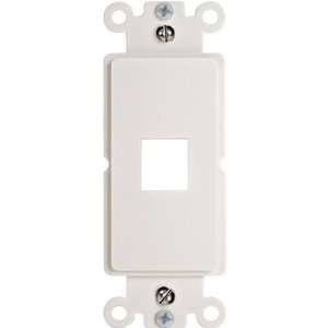  T08002 White Decorator Style Keystone Inserts   1 Port 