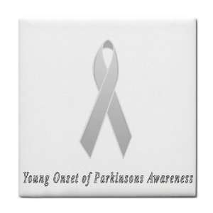 Young Onset Parkinsons Awareness Ribbon Tile Trivet 