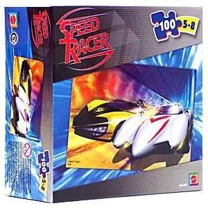   Speed Racer 100 Piece Jigsaw Puzzle   Mach 6 vs Racer 9: Toys & Games