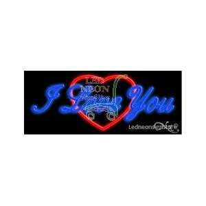   Love You Logo Neon Sign 13 Tall x 32 Wide x 3 Deep: Everything Else