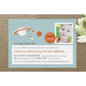  Space Mission Childrens Birthday Party Invitations 