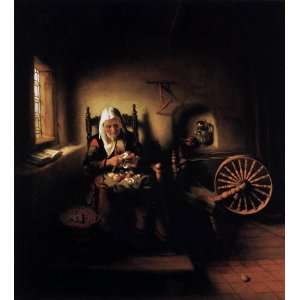 FRAMED oil paintings   Nicolaes Maes   24 x 26 inches   Old Woman 