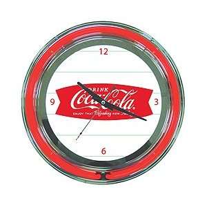 Coca Cola Refreshing Feeling Neon Wall Clock   14 Inch Diameter GREAT 