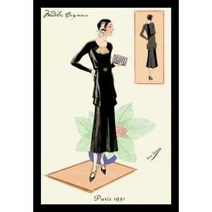  Modeles Originaur: Layered Black Dress   Paper Poster (18 