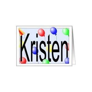  Kristens Birthday Invitation, Party Balloons Card Toys 
