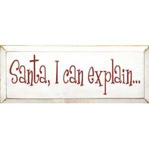  Santa, I Can Explain Wooden Sign: Home & Kitchen
