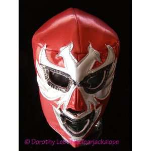   : Lucha Libre Wrestling Halloween Mask Dos Caras red: Everything Else