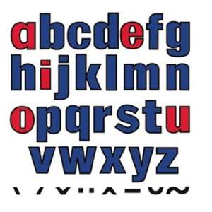  9 Pack LITTLE FOLKS VISUALS LOWER CASE LETTERS 