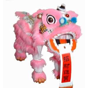  Chinese Dragon Marionette Pink Rod Puppet 
