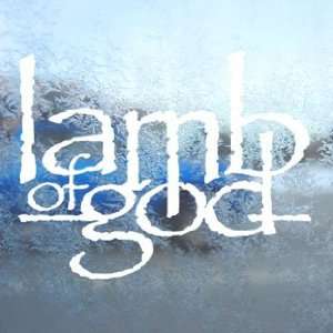  Lamb Of God Prog Rock Band Logo White Decal Car White 