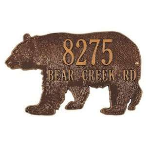 Whitehall Products 1267 Bear Silhouette Plaque Finish Bronze and Gold