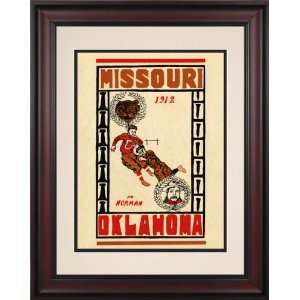  1912 Oklahoma vs Missouri 10.5x14 Framed Historic Football 