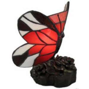    Pretty Red/white Butterfly Table Lamp  1564: Home Improvement