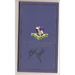    Steve Jones Signed 1996 Us Open Course Guide 