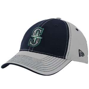 New Era Seattle Mariners Navy Blue Gray Nubussy Adjustable Hat  