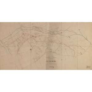  1860s Civil War map of Petersburg, Virginia: Home 