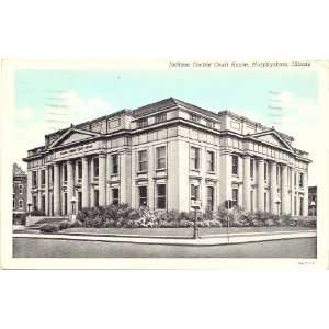 1940s Vintage Postcard Jackson County Court House   Murphysboro 