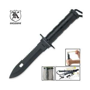  Black Survival Knife: Sports & Outdoors
