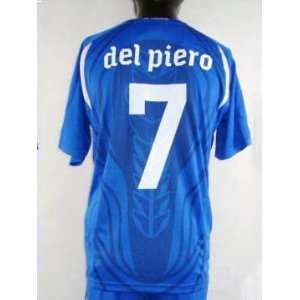  Italy Del Piero #7 Home Soccer Jersey Size Large: Sports 