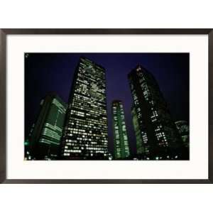  High rises fill Tokyos Shinjuku district Scenic Framed Art 