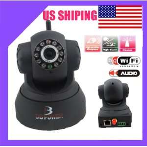  New DB Power IP IR Camera WI FI 2 way Audio P/T WAP 10 LED 