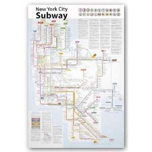  New York City Subway Map by John Tauranac 36x24 Art 