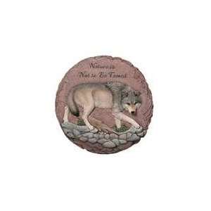  Wolf Stepping Stone/Wall Plaque 