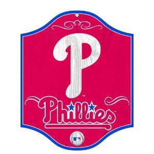  MLB Philadelphia Phillies 11 by 13 Wood Sign: Sports 