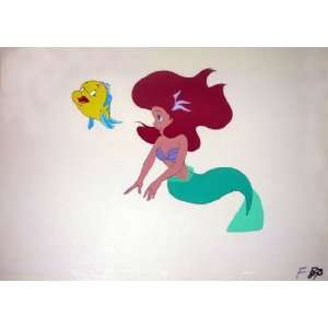 Original Production Animation Cel from Disneys The Little Mermaid