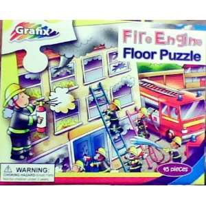 Grafix Fire Engine 45 Piece Floor Puzzle: Toys & Games