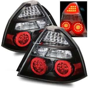  07 08 Chevy Aveo 4DR LED Tail Lights   Black: Automotive