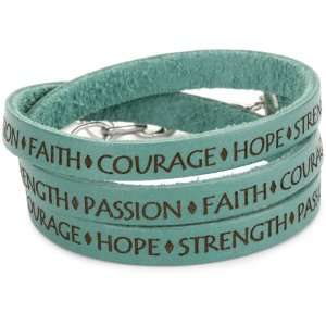  Dillon Rogers Its A Wrap Faith, Courage Teal Bracelet 