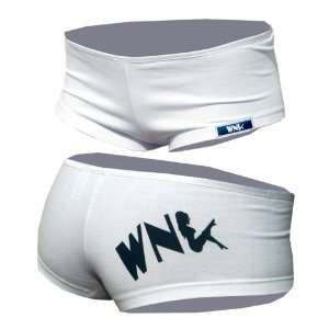  WNK Wear Logo Ladies Booty Shorts White (Size=M): Sports 