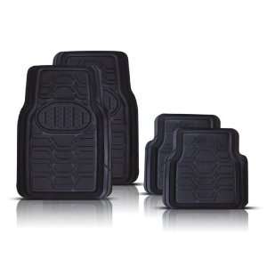  Car Floor Mats Ultra Premium Heavy Duty 100% Rubber Black 