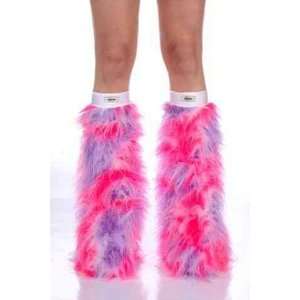   Pink Purple White Faux Fur Fuzzy Furry Legwarmers: Everything Else