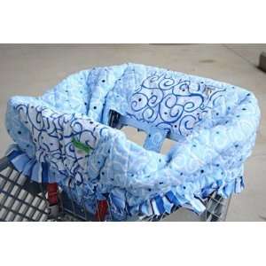  Dark Blue Swirl Shopping Cart Cover Baby