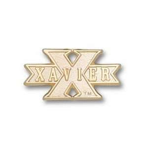  Xavier Musketeers Xavier in X Lapel Pin   10KT Gold 