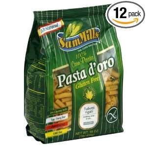 Pasta D Oro Gluten Free Tubetti Rigati, 16 ounces (Pack of12):  